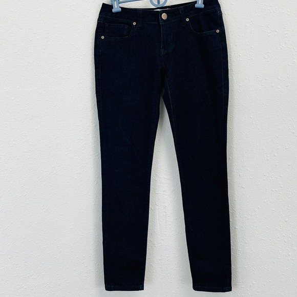 Womens 2 CAbi Knight Skinny Jeans Blue Dark Wash Stretch Denim 30" Inseam 3040 - Picture 1 of 6